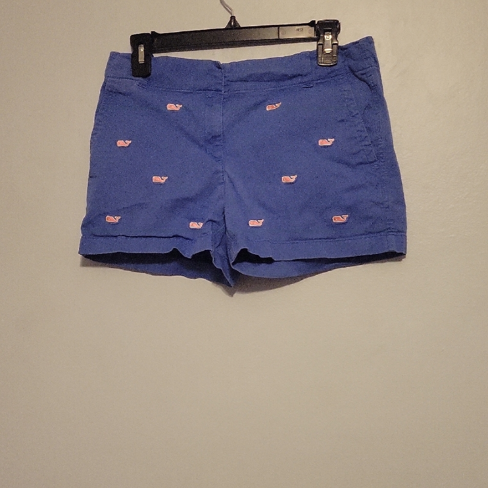 Vineyard Vines Blue Shorts with Pink Accents